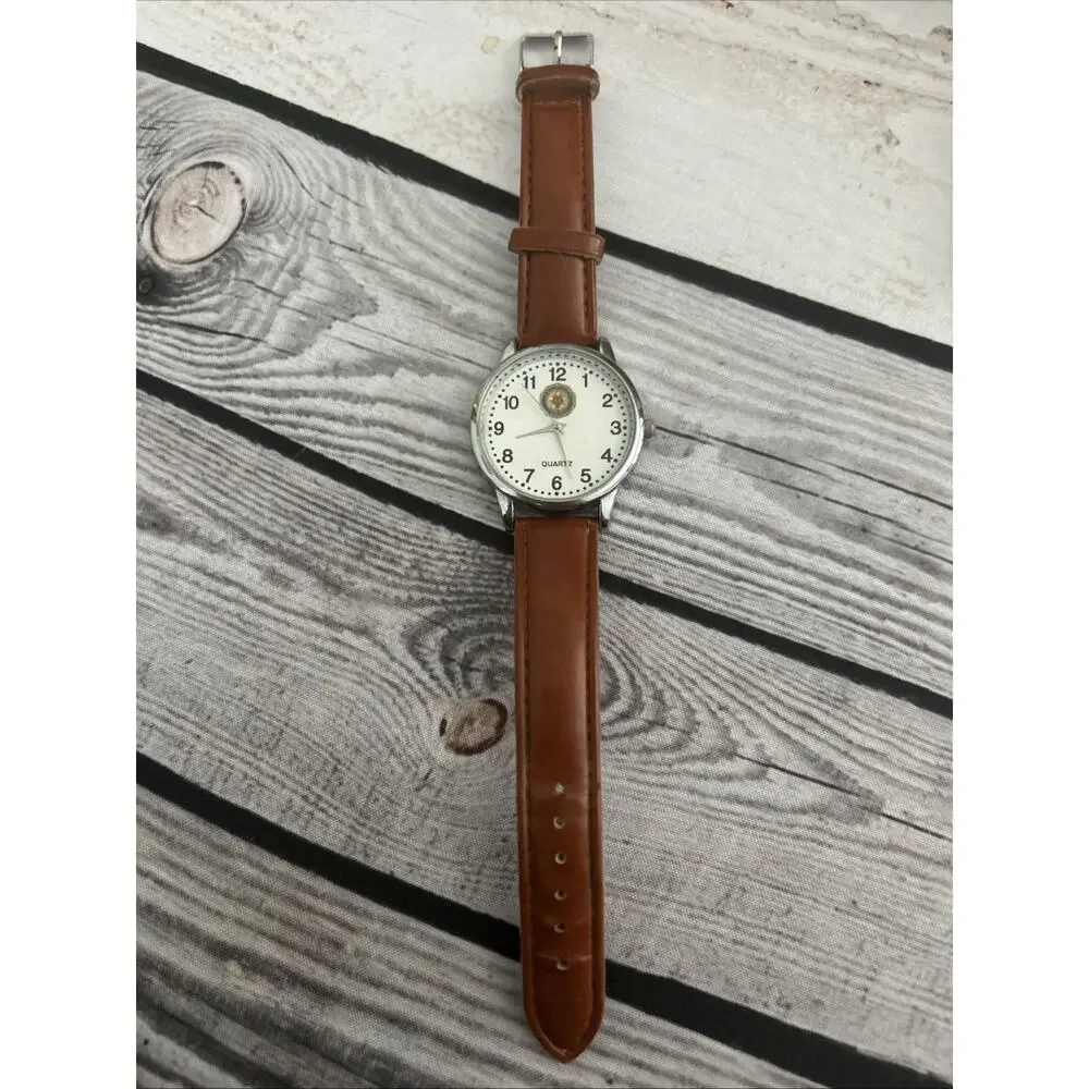 American Legion Silver Case Men’s Quartz Watch